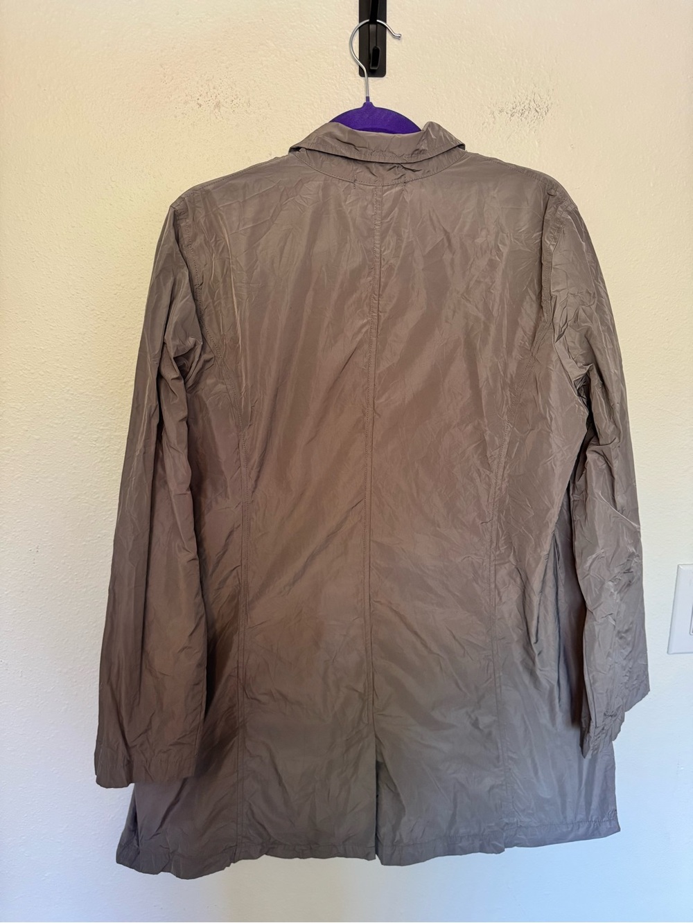 Sun Kim Crinkle Phoenix Boyfriend Jacket Steel Grey Size Large EUC - Picture 5 of 10
